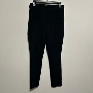 J.Crew Gigi Pant Womens 8 Black Excellent High Rise Side Zip Ponte Skinny Casual